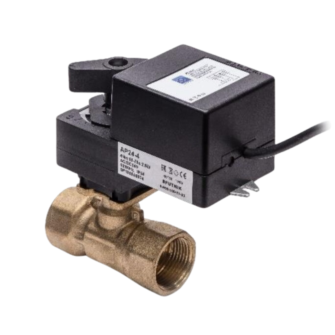 SPUTNIK AR24-2-S K2 DN20 KVS6,3; шаровой клапан двухходовой, 24V AC/DC