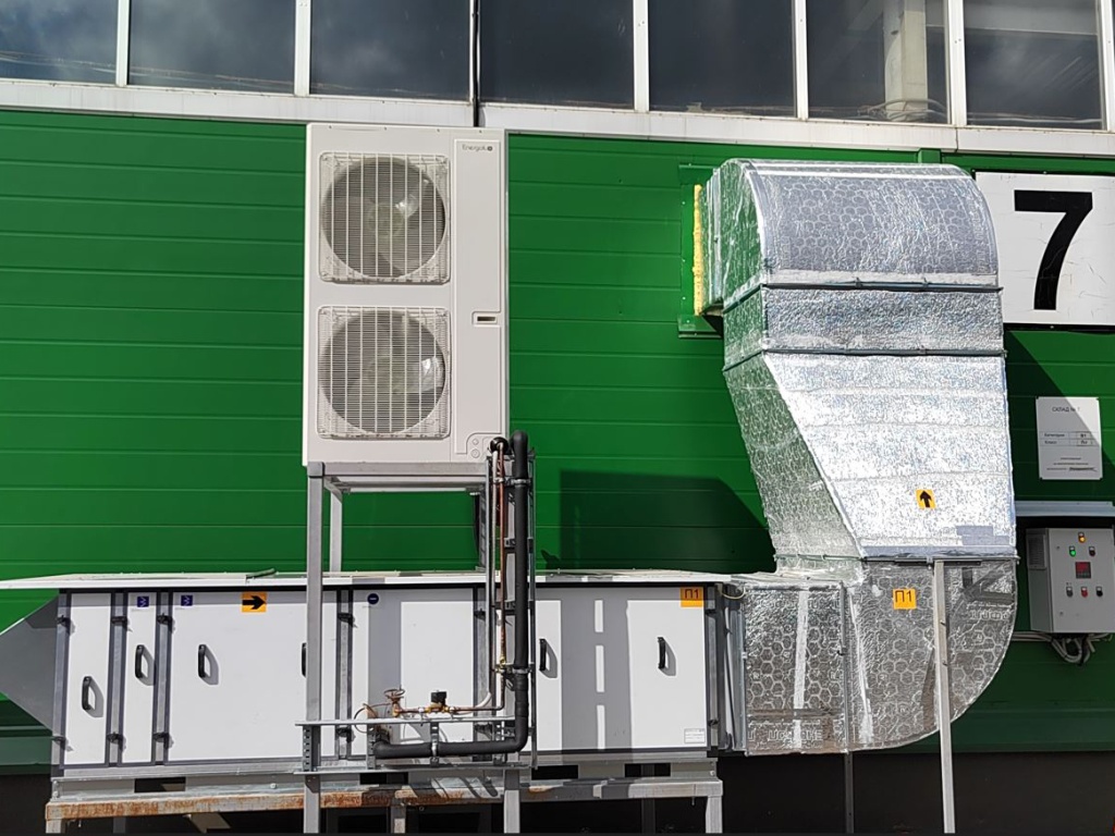 Приточная вентустановка с охлаждением для склада лакокрасочной продукции Приточная вентустановка с охлаждением для склада лакокрасочной продукции