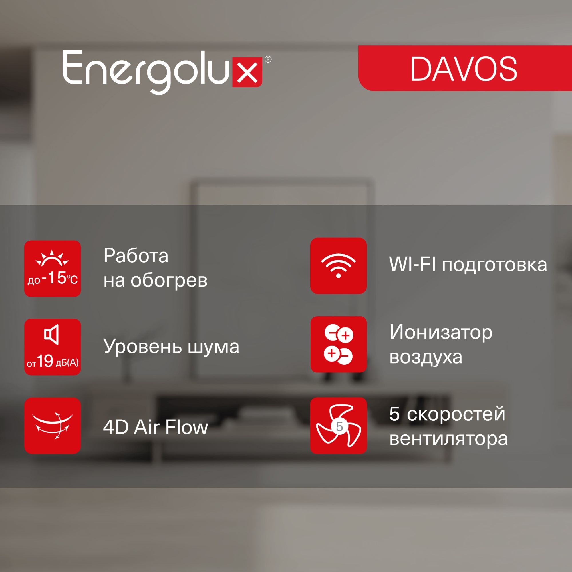 Инверторная сплит-система Energolux DAVOS SAS12R1-AI / SAU12R1-AI Инверторная сплит-система Energolux DAVOS SAS12R1-AI / SAU12R1-AI
